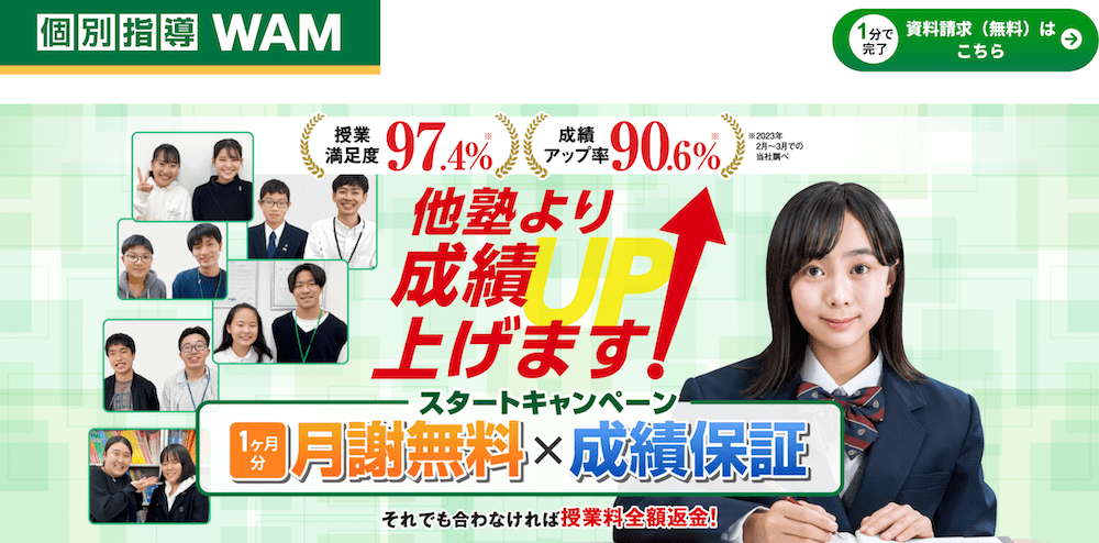 WAMのウェブサイト・トップページ